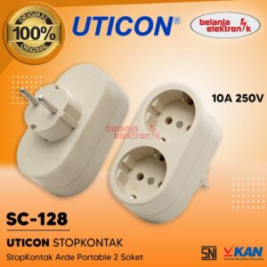 Stop Kontak Steker Uticon Sc-128 Arde 2 Soket