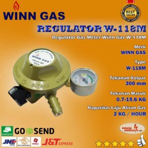 Regulator Winn Gas W-118 Meter Tekanan Rendah
