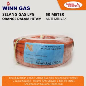 Selang Gas Lpg Winn Gas 50 Meter Orange Dalam Hitam