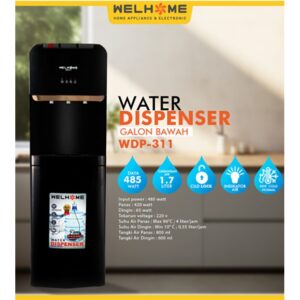 Welhome Dispenser Air 3 Kran Galon Bawah Panas Normal Dingin Wdp-311