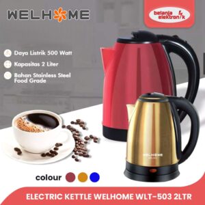 Welhome Electric Kettle Teko Listrik Pemanas Air 2 Liter Wlt 503